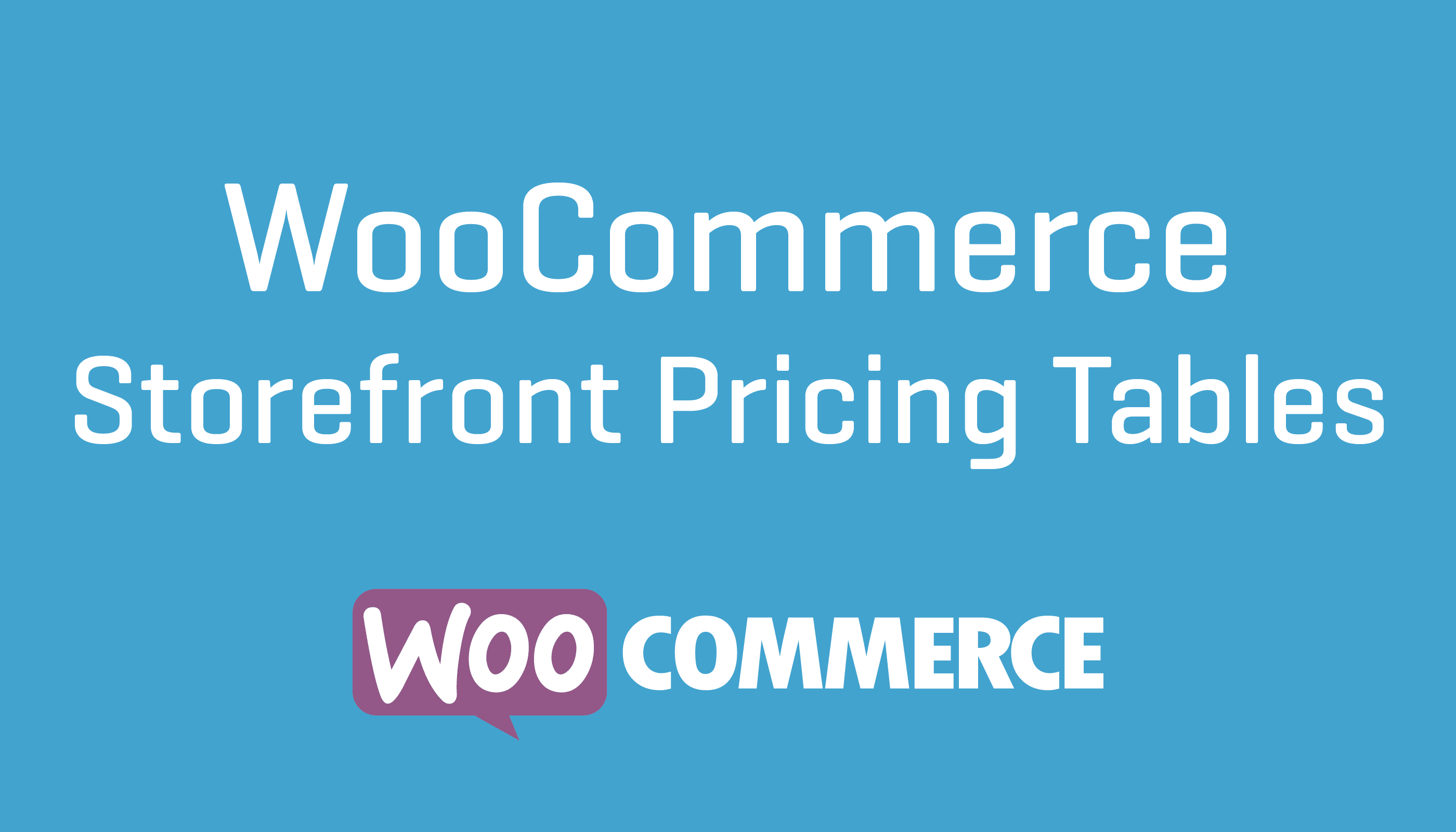 WooCommerce Storefront Pricing Tables